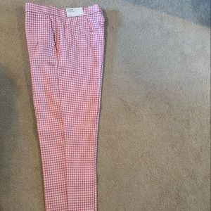 Cuffed trouser pants size 10T. In pink and white herringbone. Super cute!